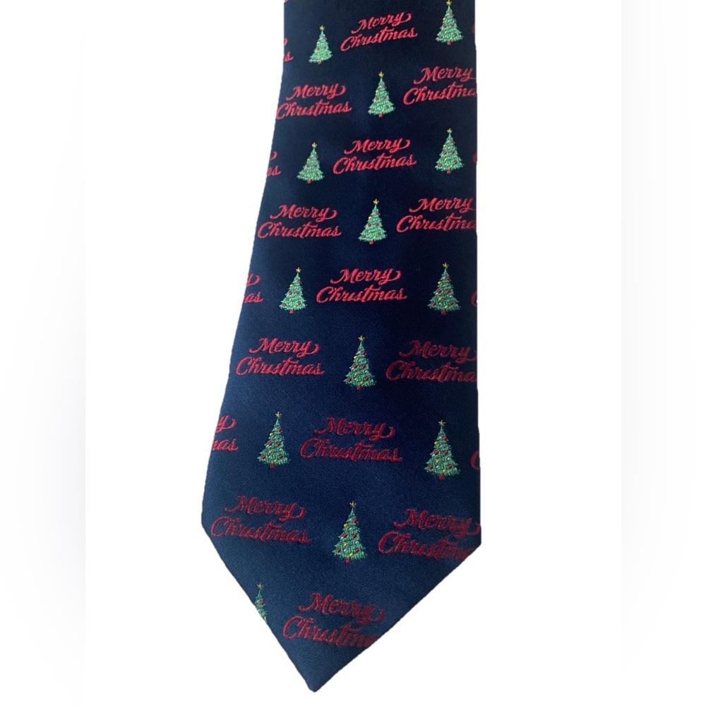 Festive Christmas Tree Tie -‎ Blue and Green